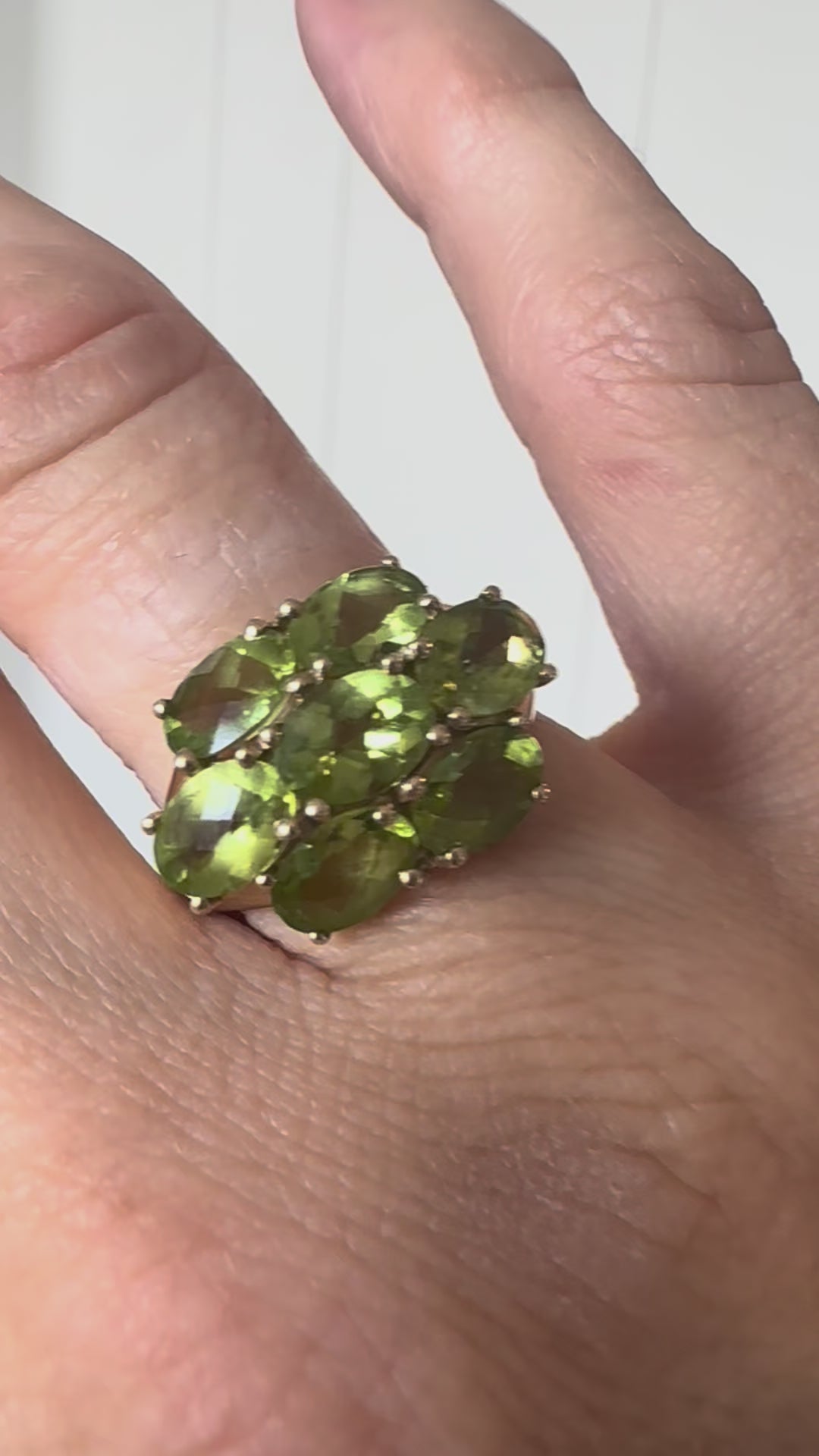 juicy peridot cluster ring
