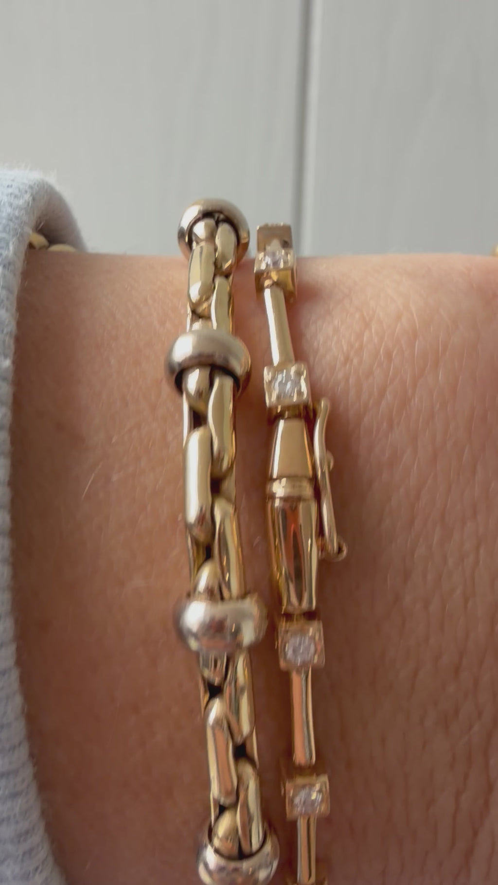 two tone cobra link bracelet