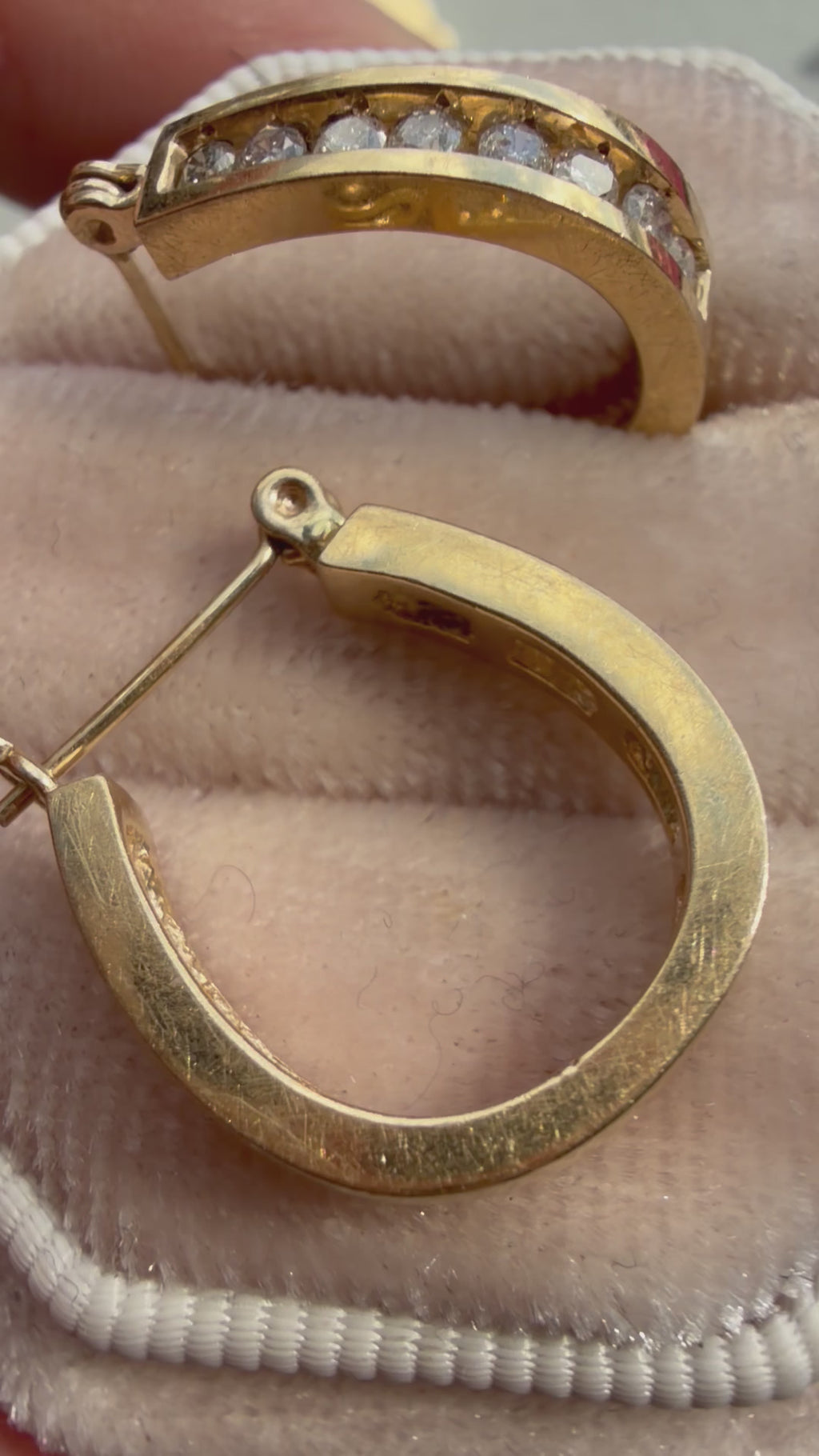 horseshoe diamond hoops