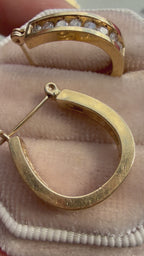 horseshoe diamond hoops