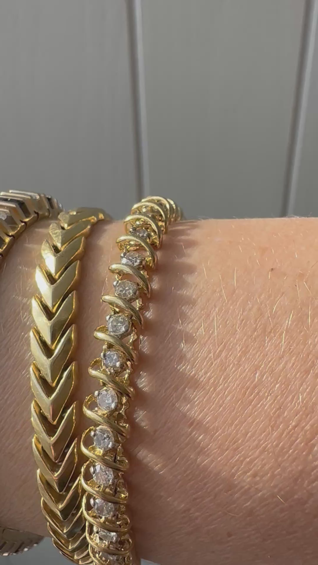 s link 2.52carats natural diamond tennis bracelet