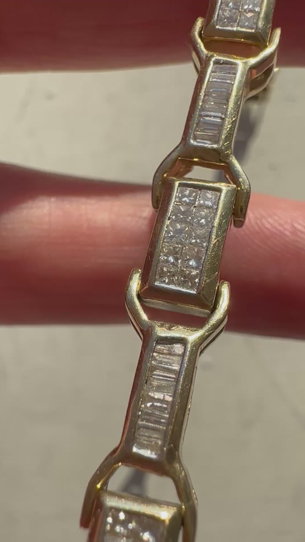 3.63carat natural diamond buckle link tennis bracelet