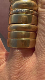 a collection of gold bands
