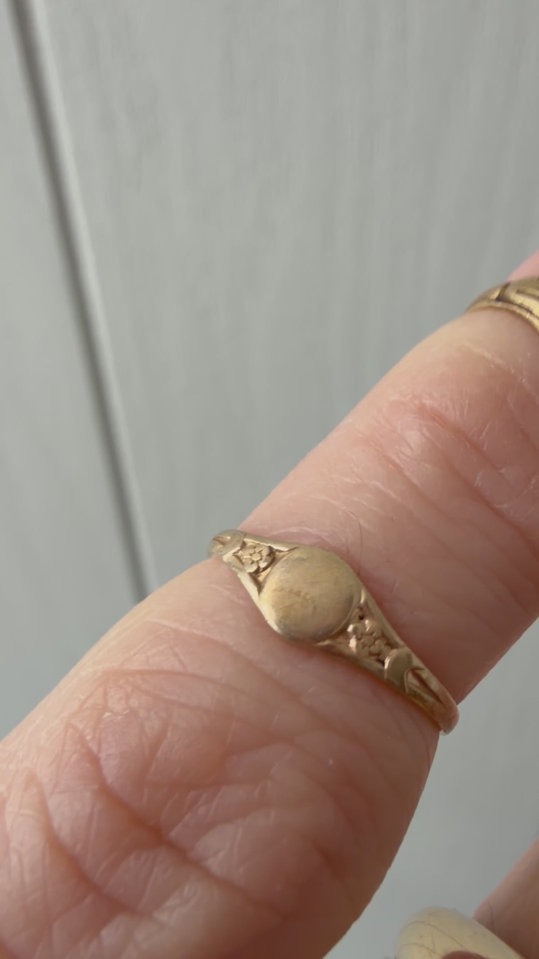 tiny baby signet rings