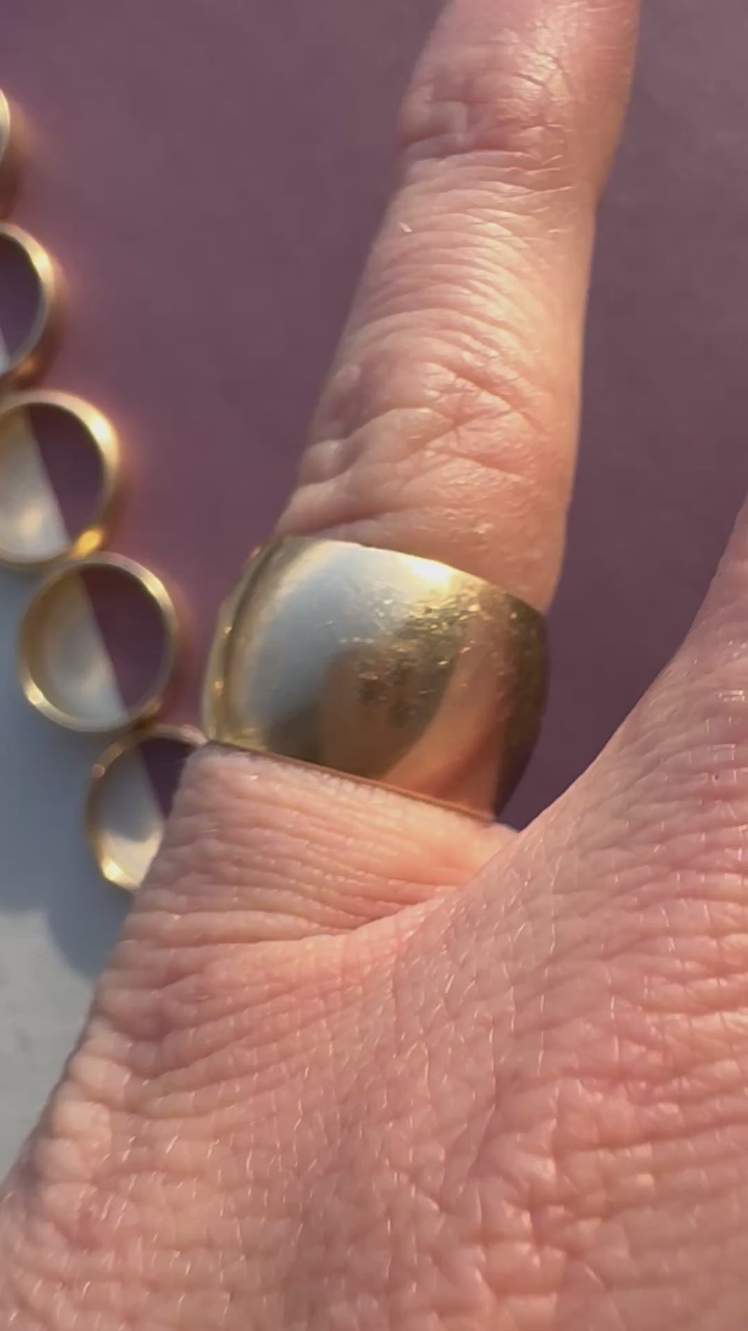 a collection of gold bands