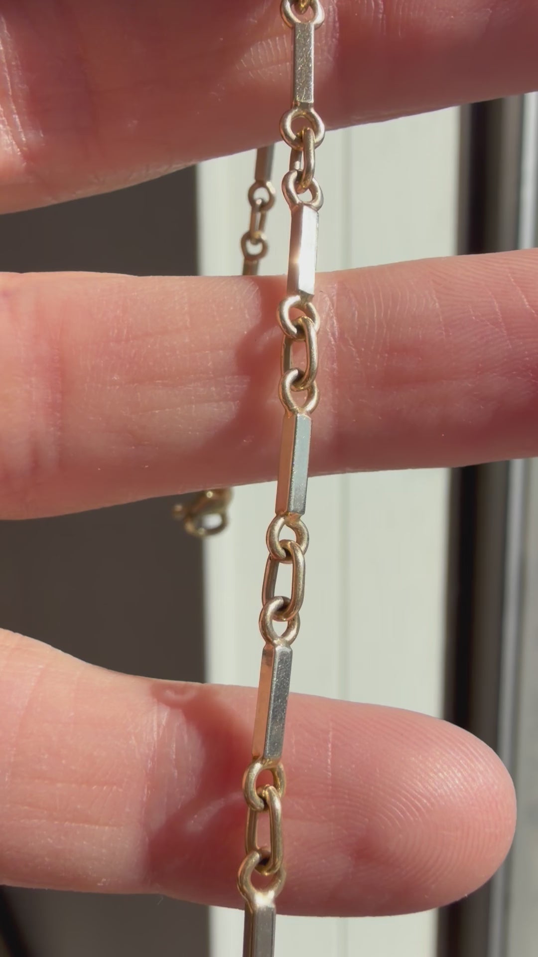 two tone yellow gold link bracelet