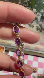 bezel set amethyst bracelet