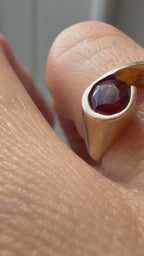 swoop garnet ring