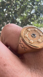 major diamond signet ring