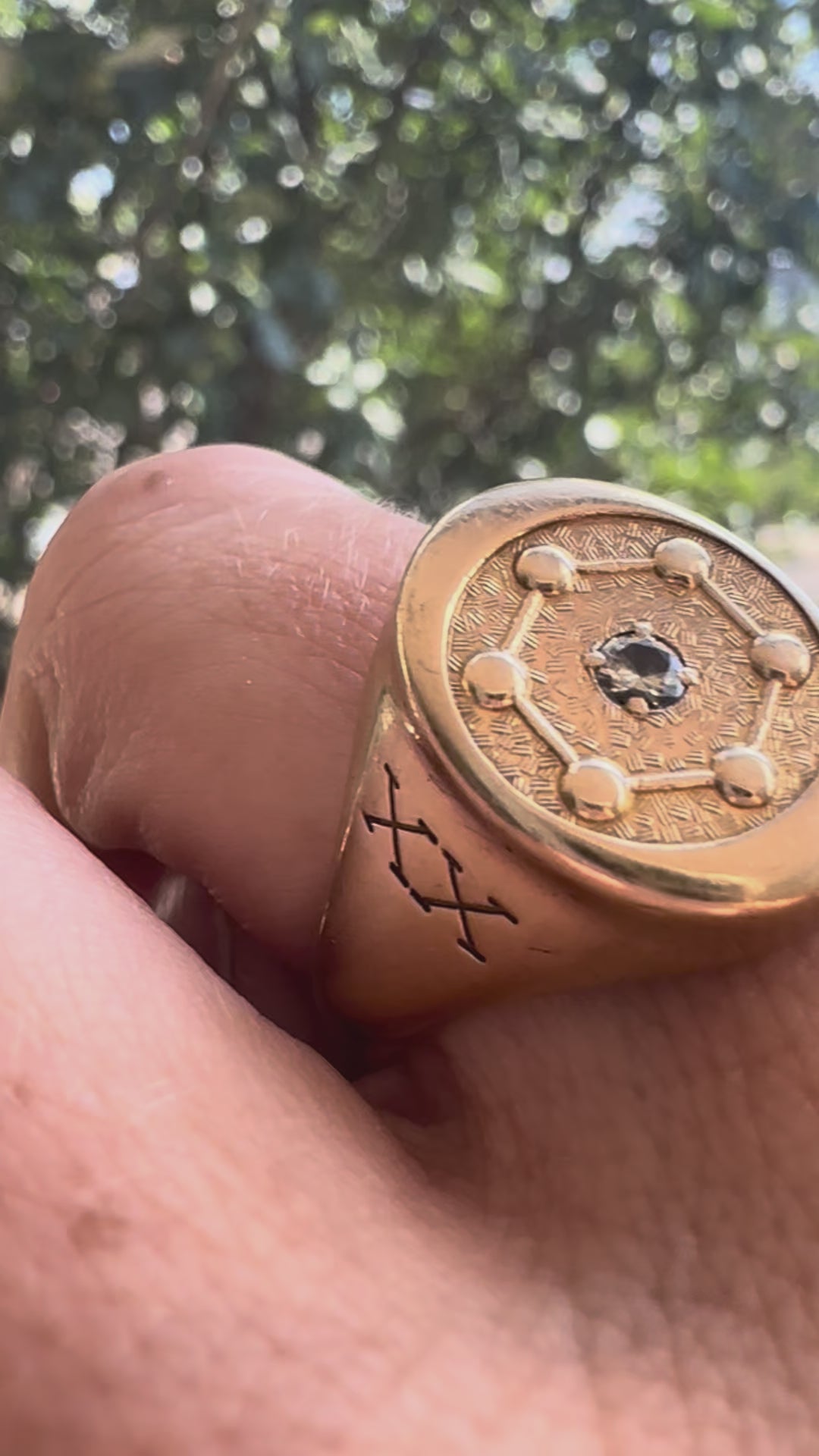 major diamond signet ring