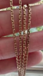 24.5" rosy tone solid biker link chain