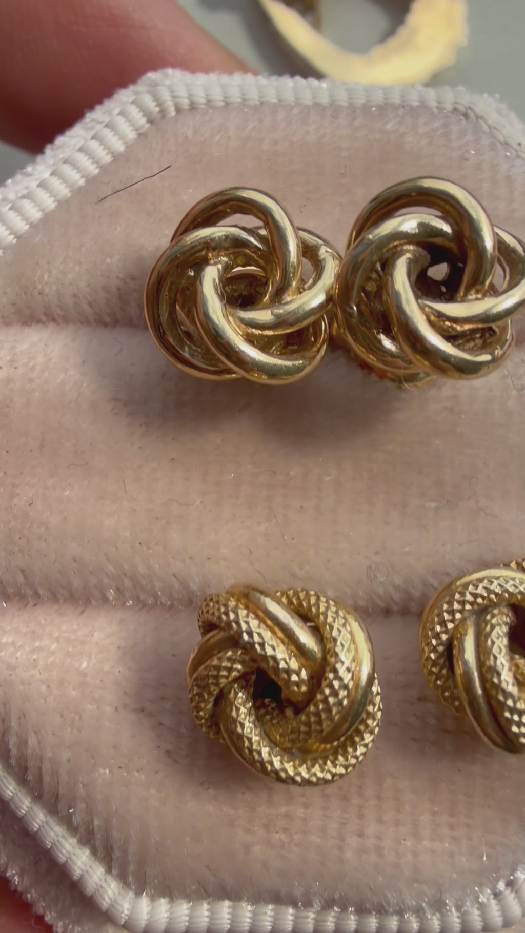 gold knot studs