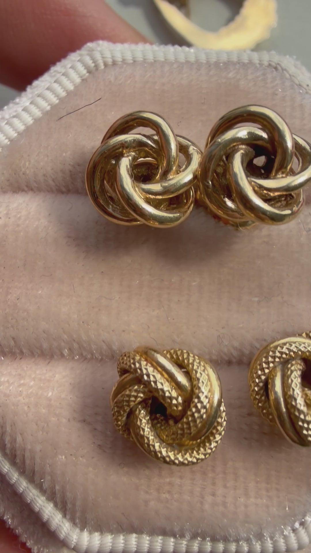 gold knot studs