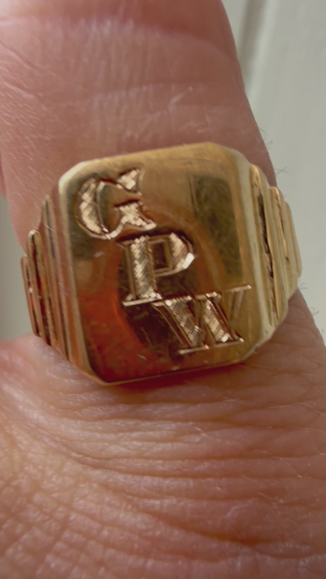 GPW square signet ring