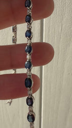 diamond and sapphire tennis bracelet