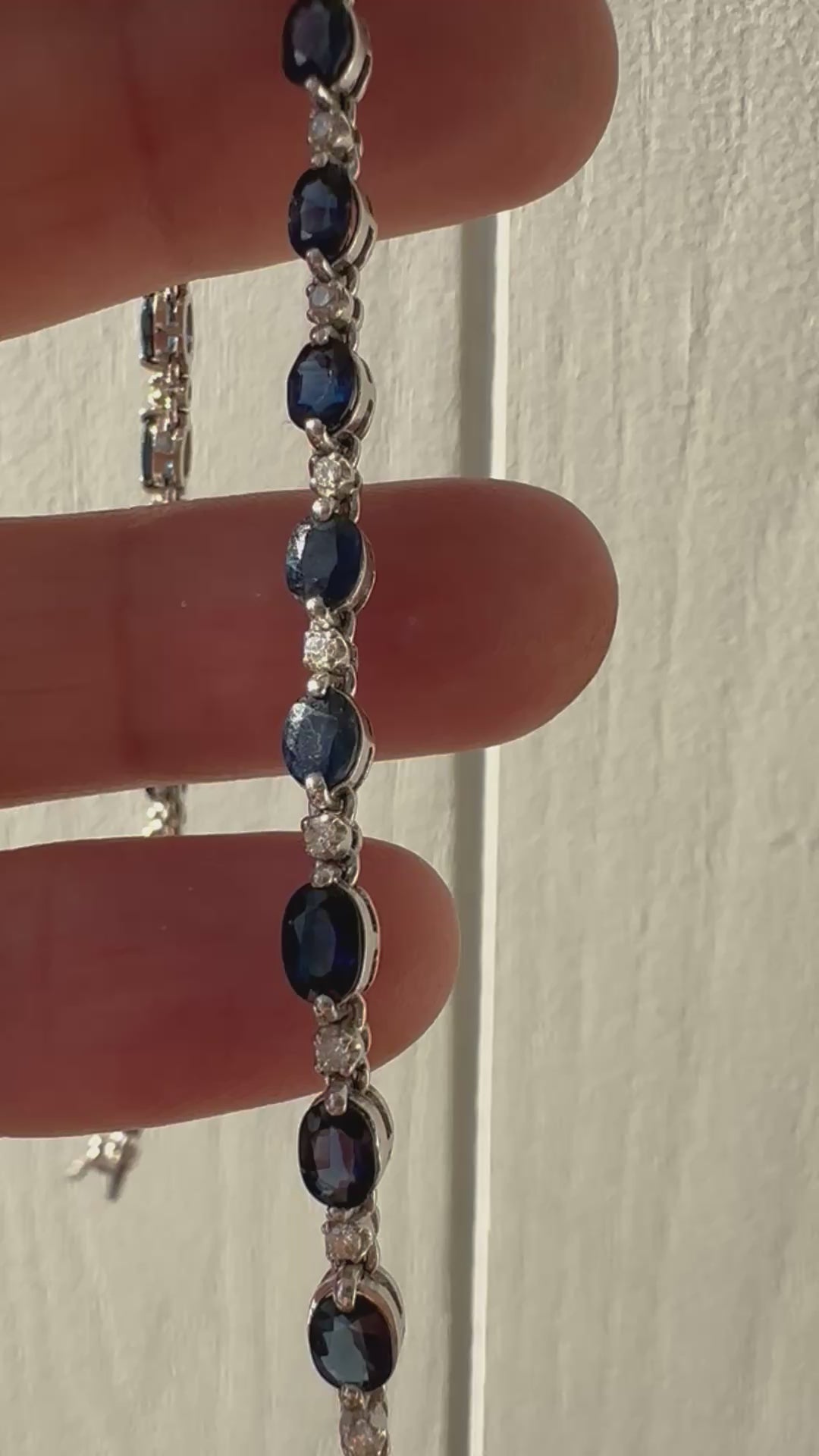 diamond and sapphire tennis bracelet