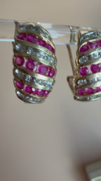 ruby and diamond croissant hoop