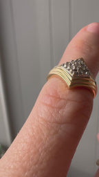 diamond cluster pinky ring