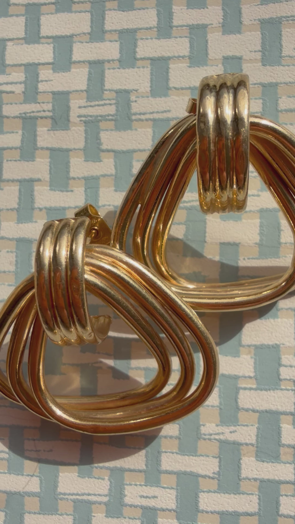 triangle post statement earrings