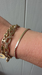 slim rope chain ID bracelet