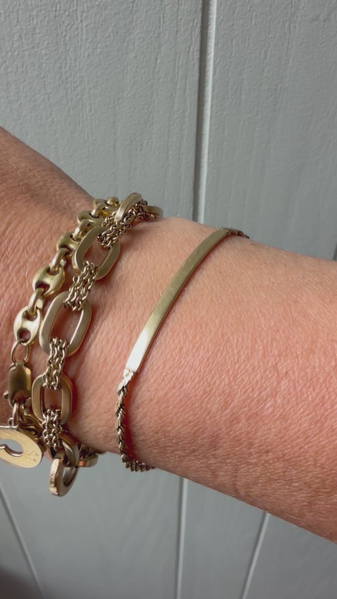 slim rope chain ID bracelet