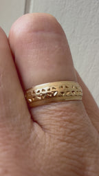 patterned gold band