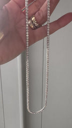 12.1carats lab diamond tennis necklace
