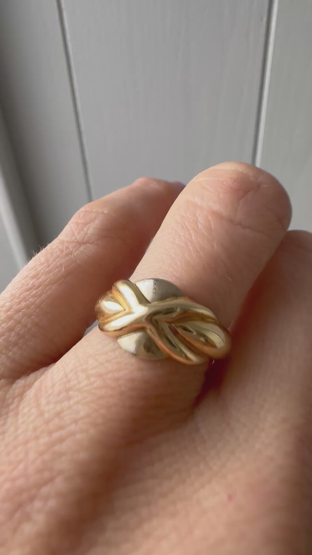 two tone X or knot band