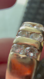 14 spaced diamonds band