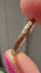 antique stamped eternity band