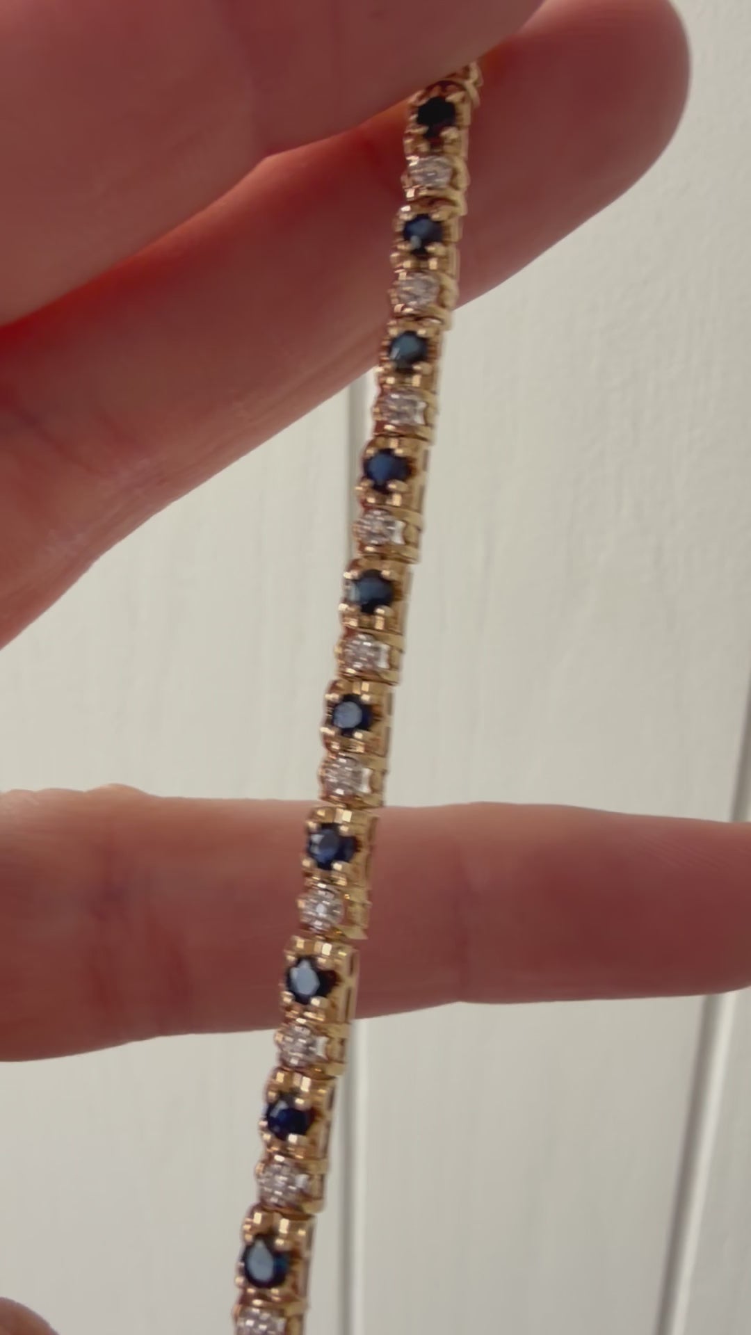 sapphire and diamond tennis bracelet