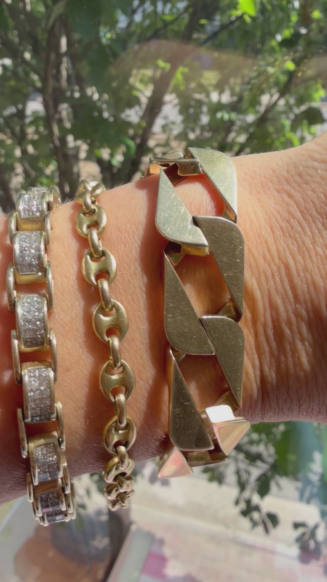 chunky square curb bracelet
