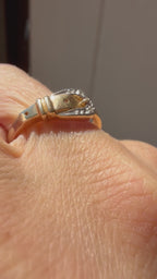 buckle ring with diamonds