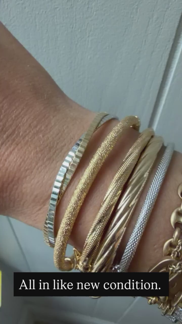 collection of 14k bangles