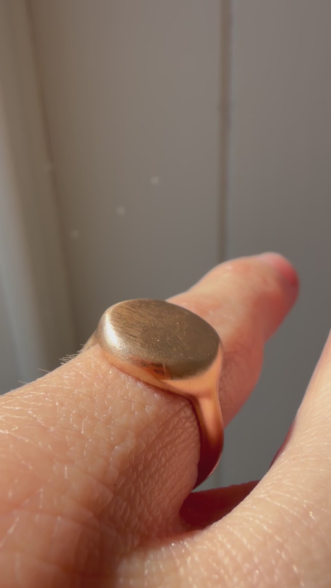 18k rosy gold signet