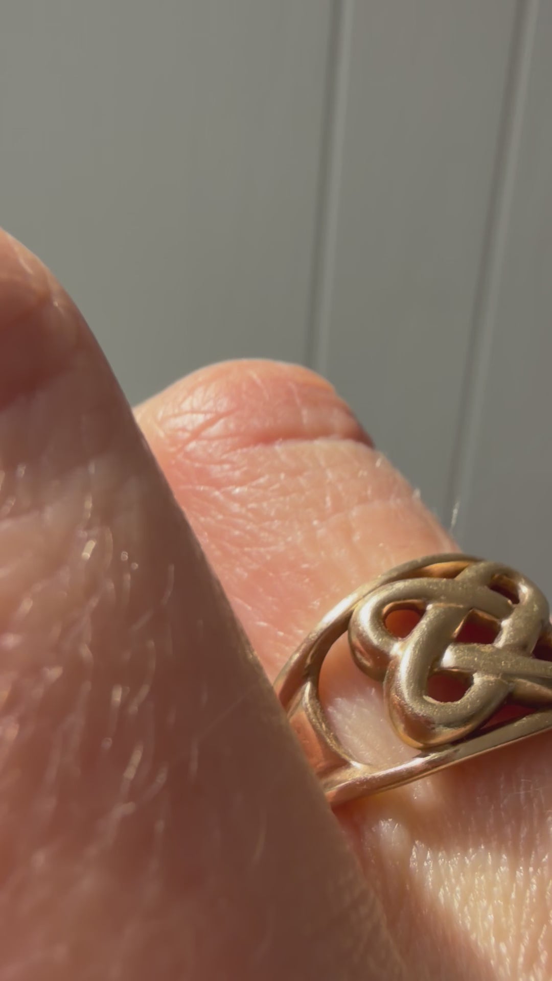 love knot pretzel ring