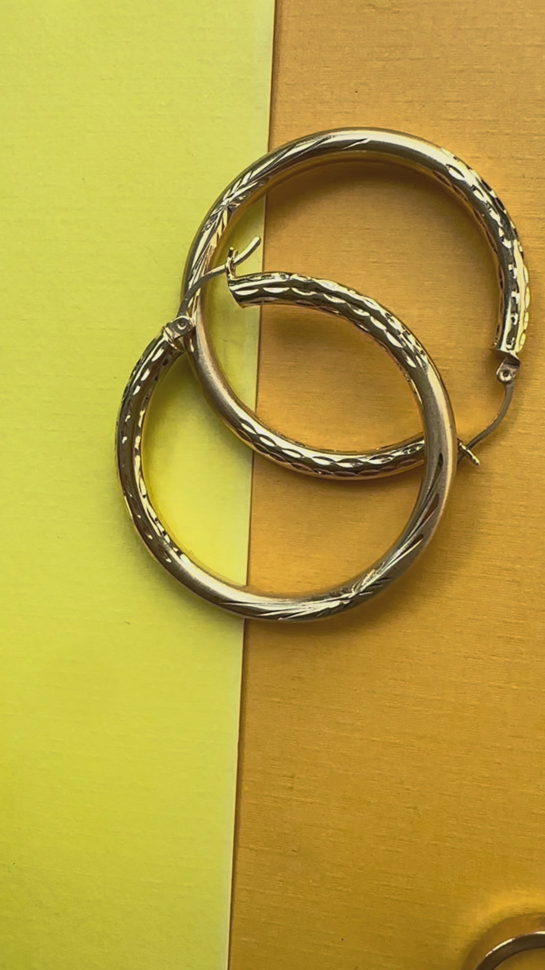 oversized etched hoop