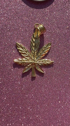 marijuana leaf charm