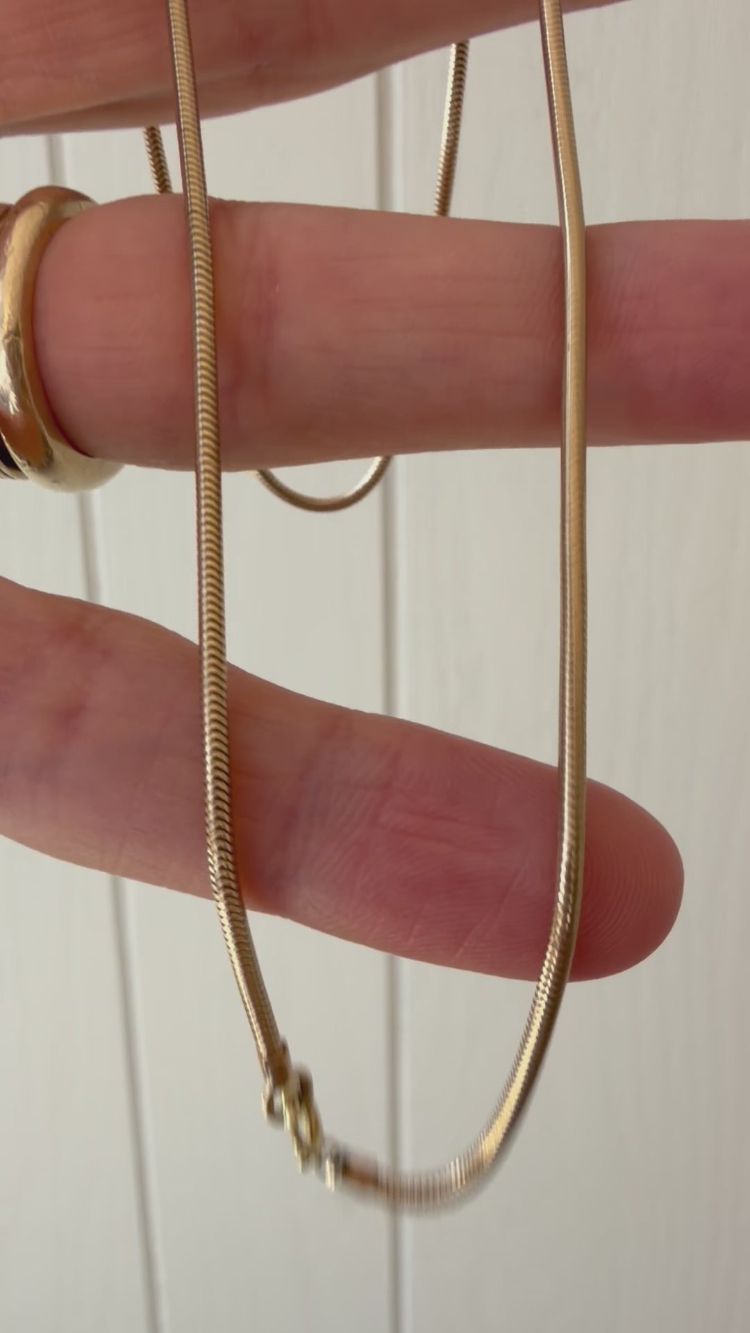 14k gold 15.5” snake chain