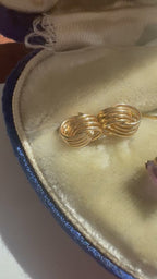 knot studs and amethyst leverback