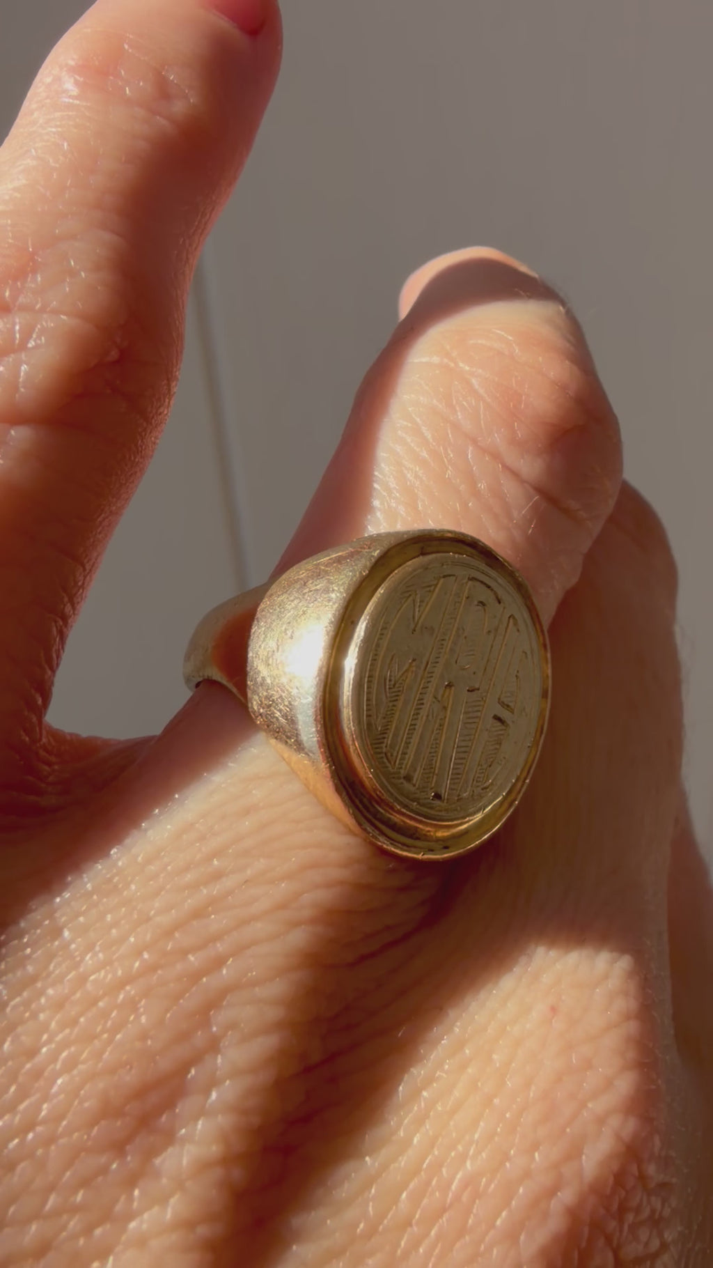 MRH engraved signet ring