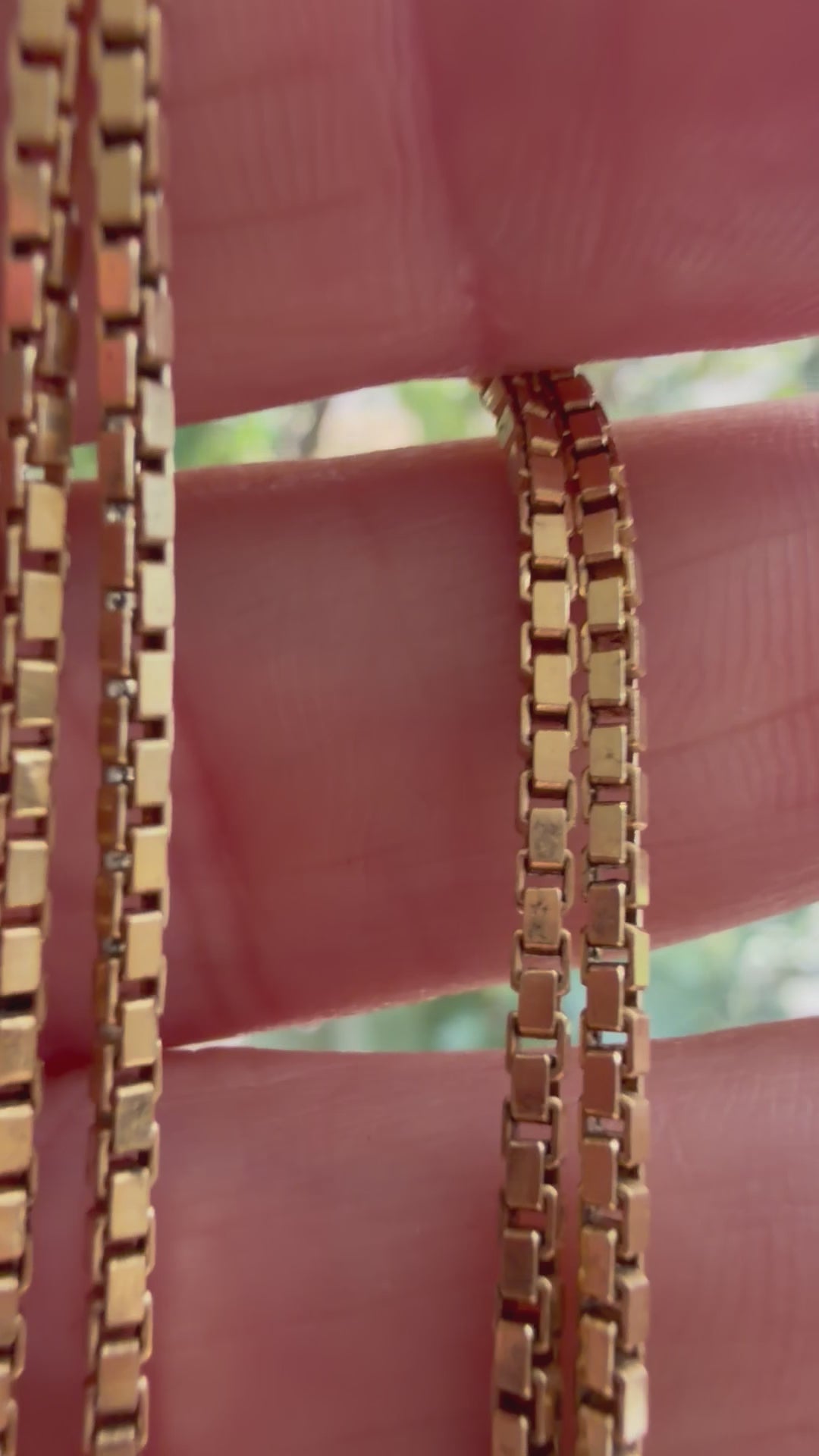 23.75" 18k gold box chain