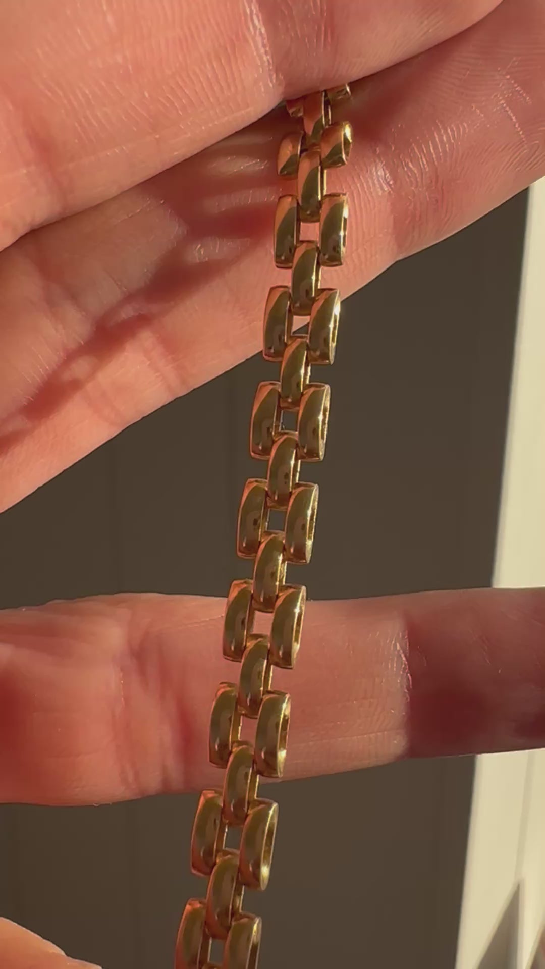18k panther link bracelet