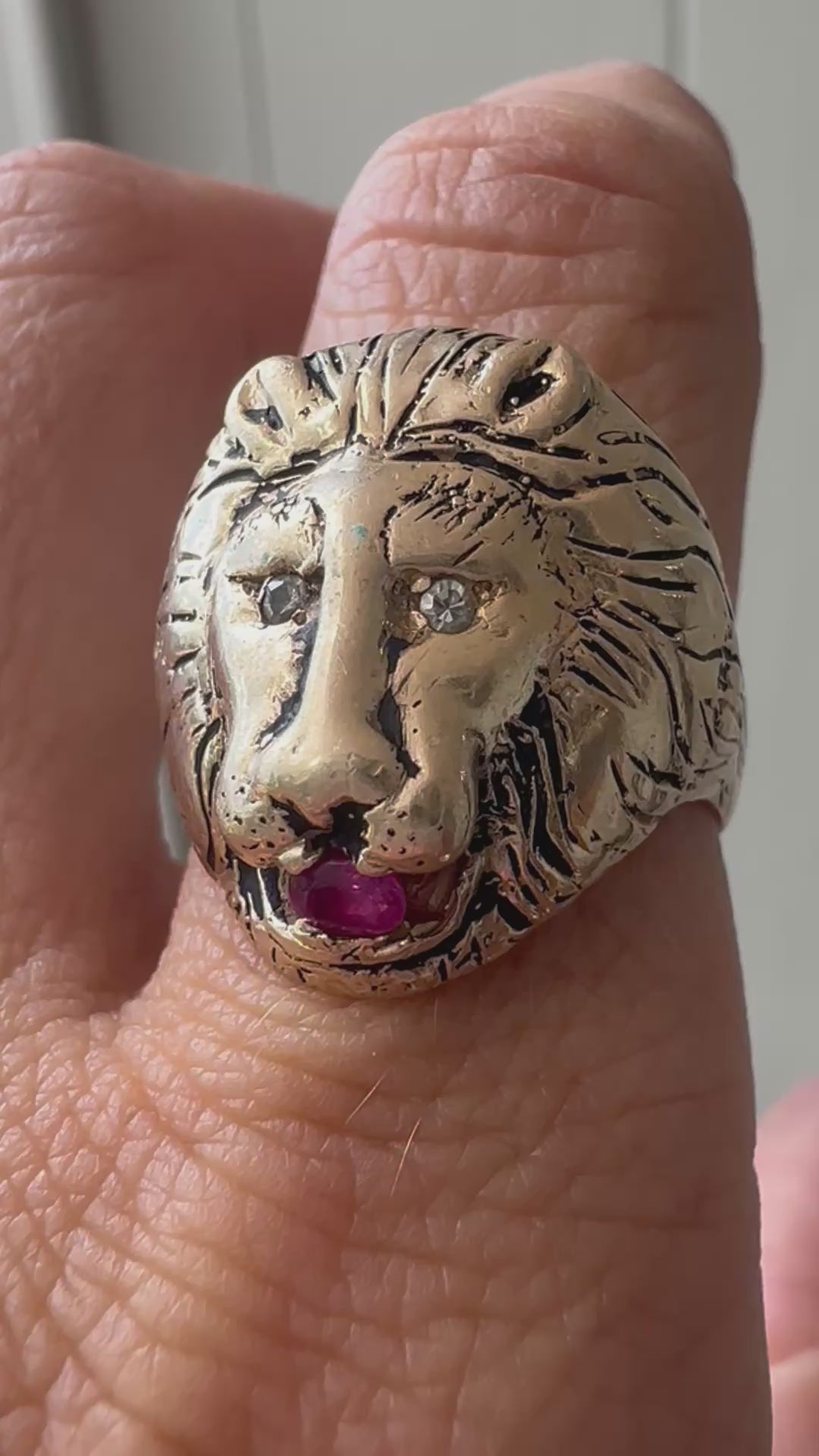 large lion ring