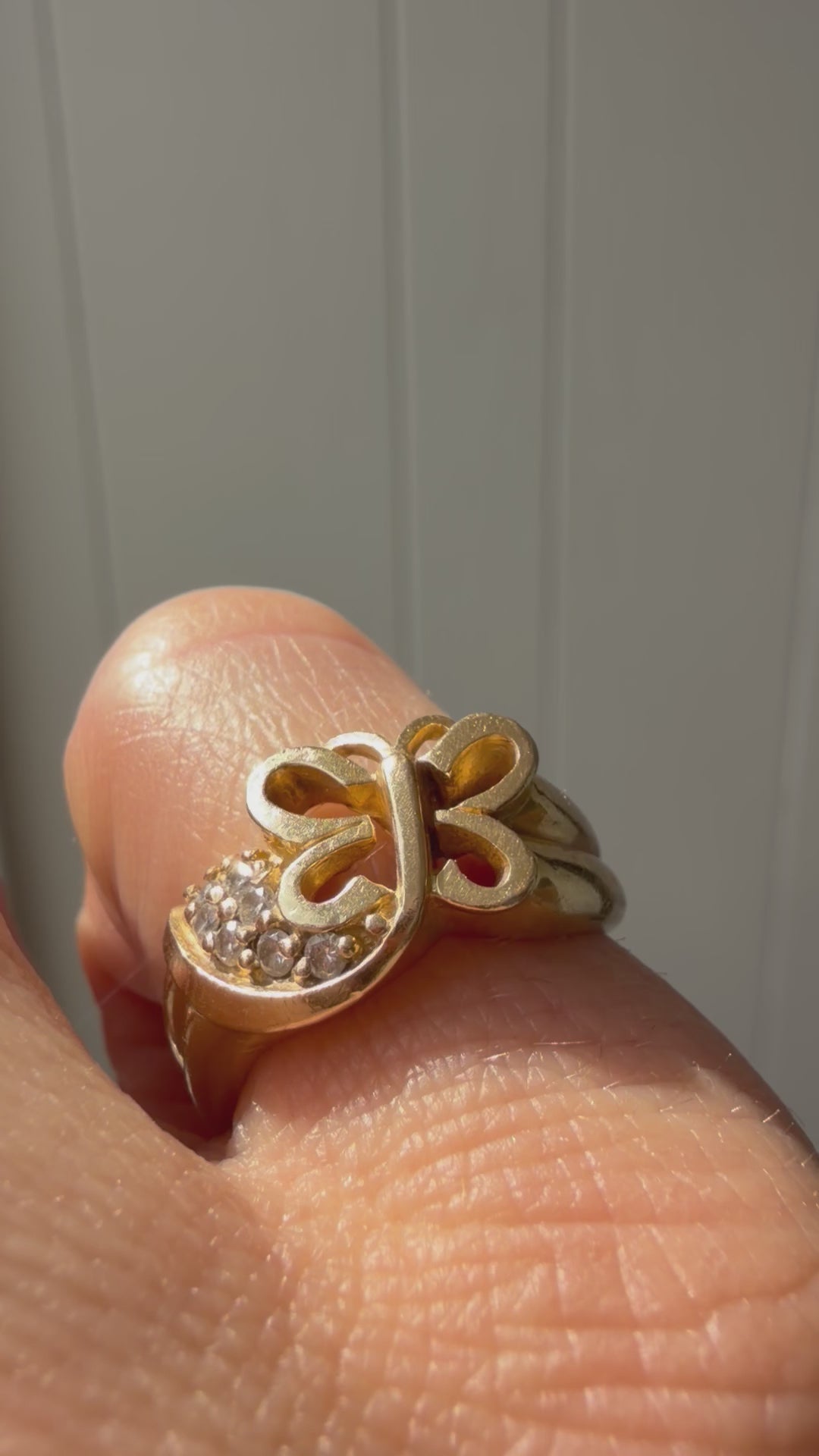 butterfly diamond ring