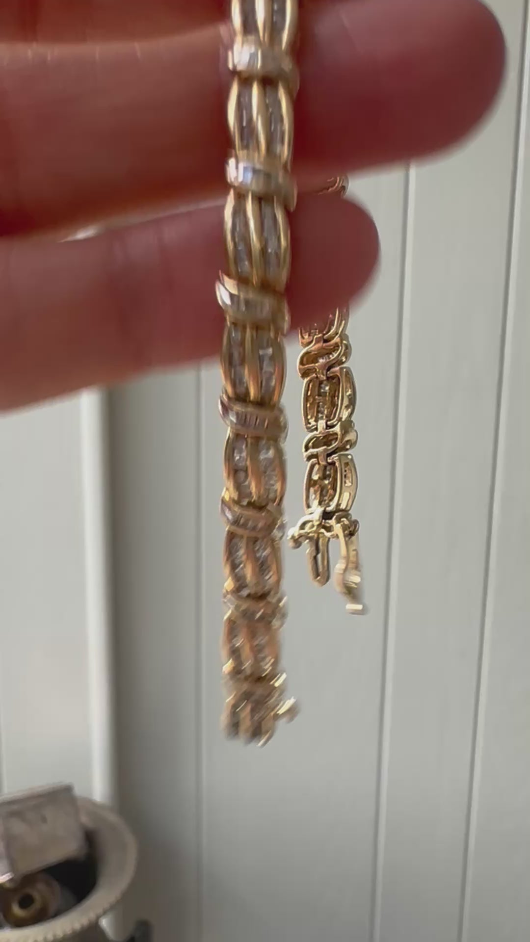 14k gold and 2.04carat diamond tennis bracelet