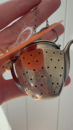 vintage sterling silver loose leaf tea ball strainer
