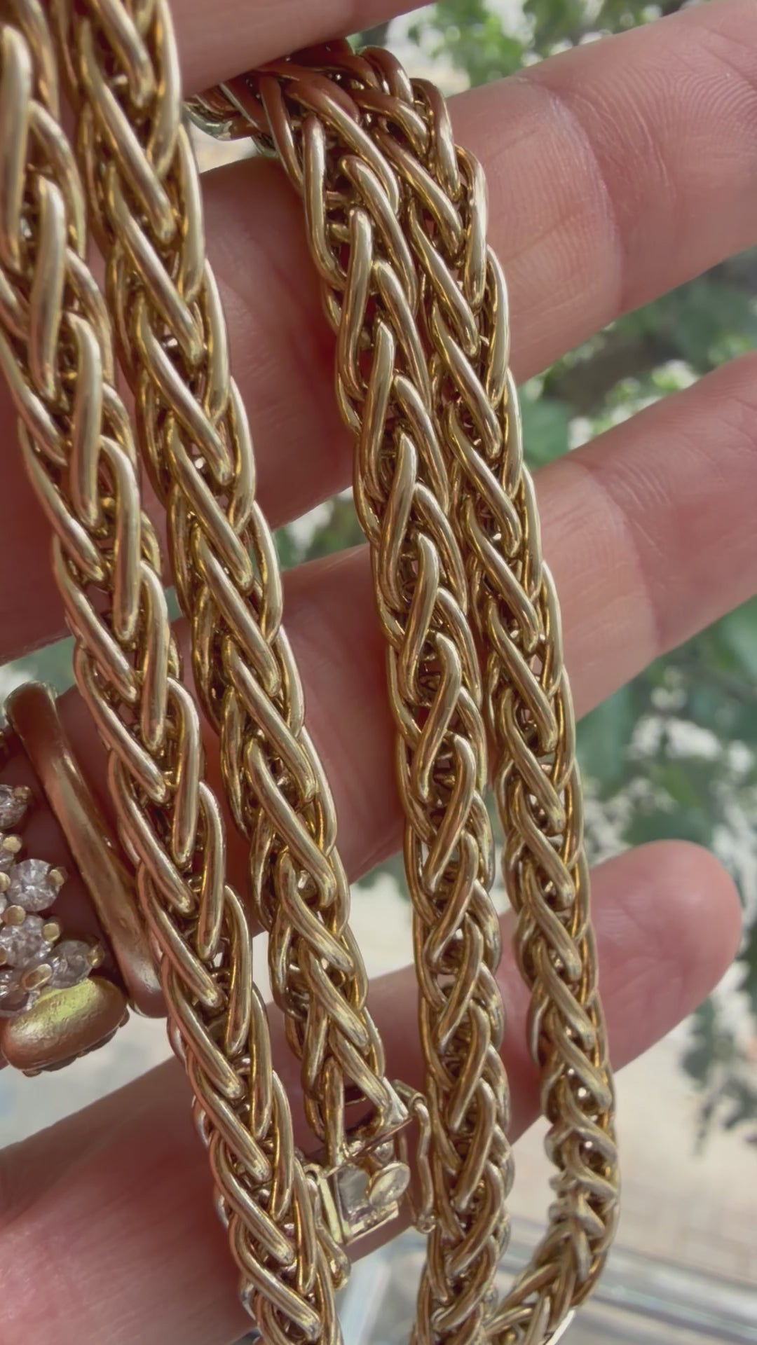 21" chunky woven link chain