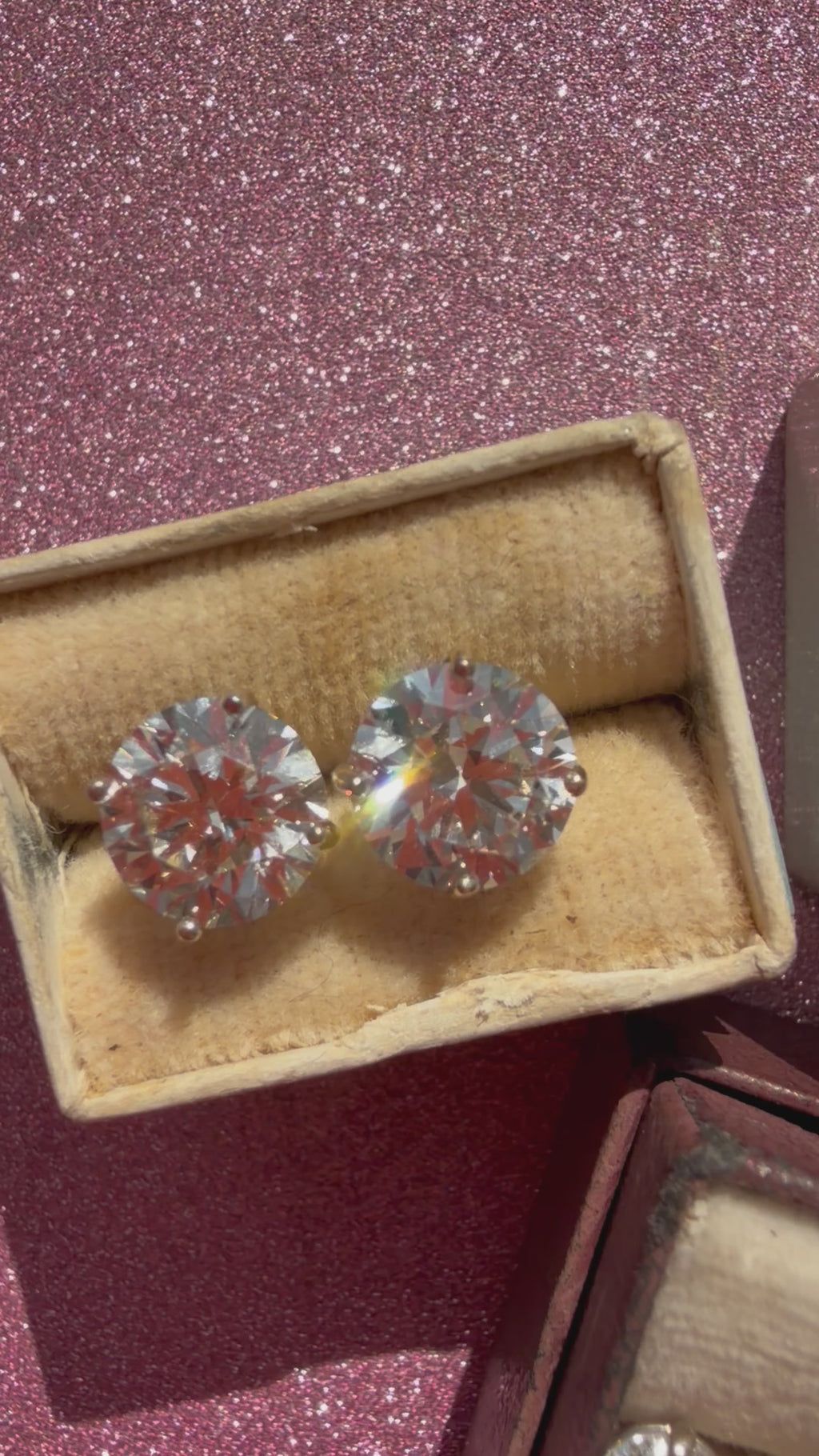 VVS2 1.02-4.19tcw lab diamond stud earrings