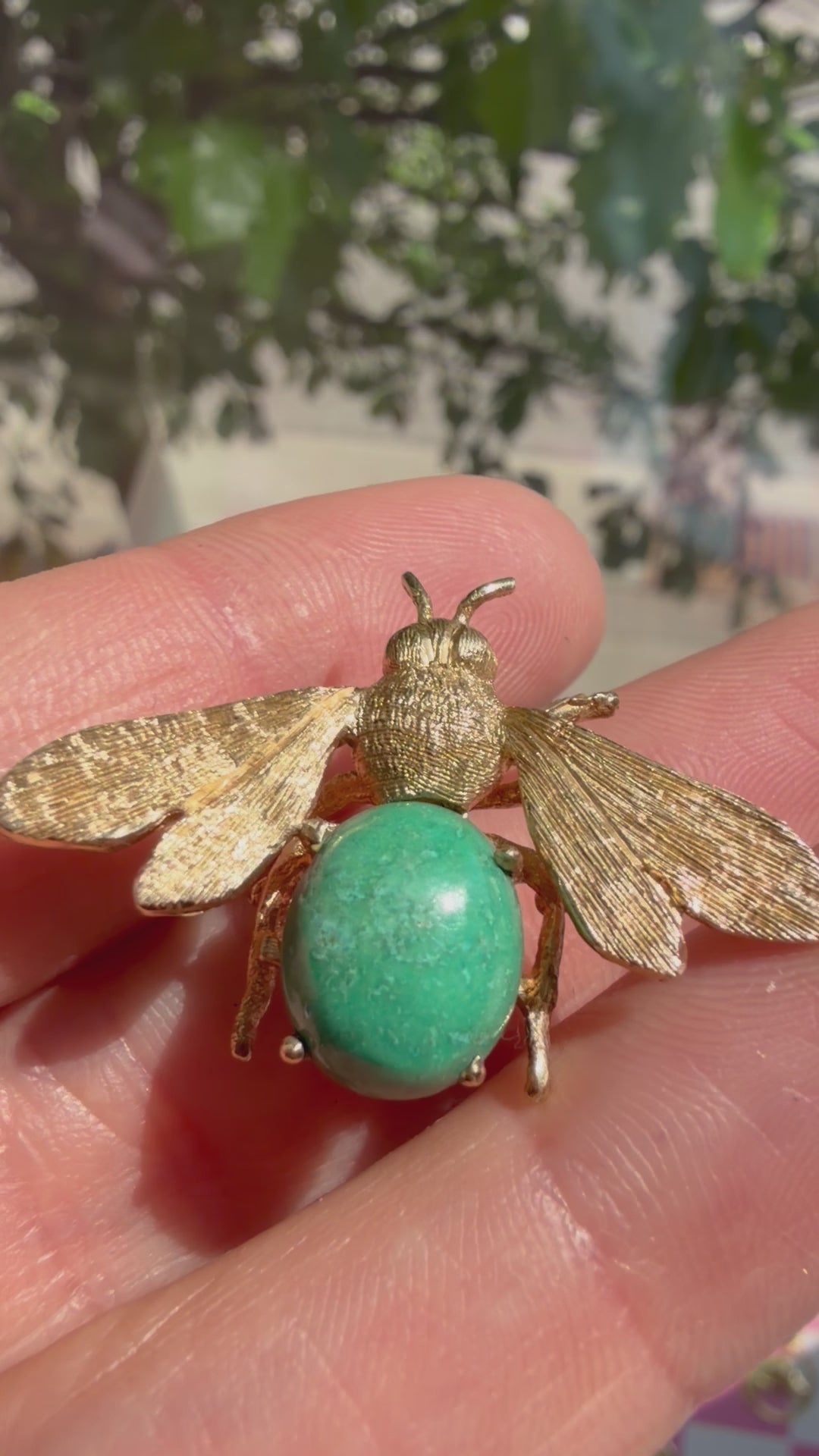 spectacular bee with turquoise